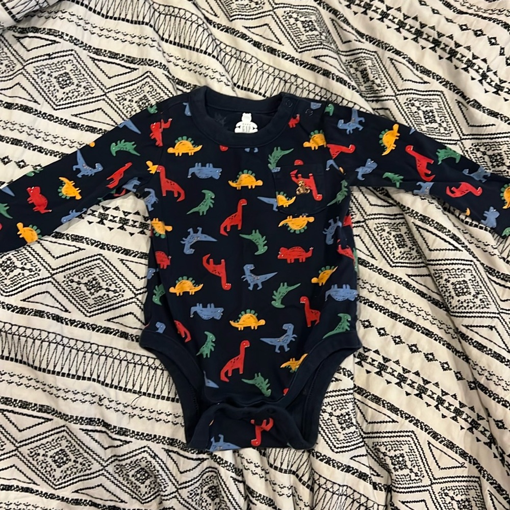 Baby Gap Dino onesie like new